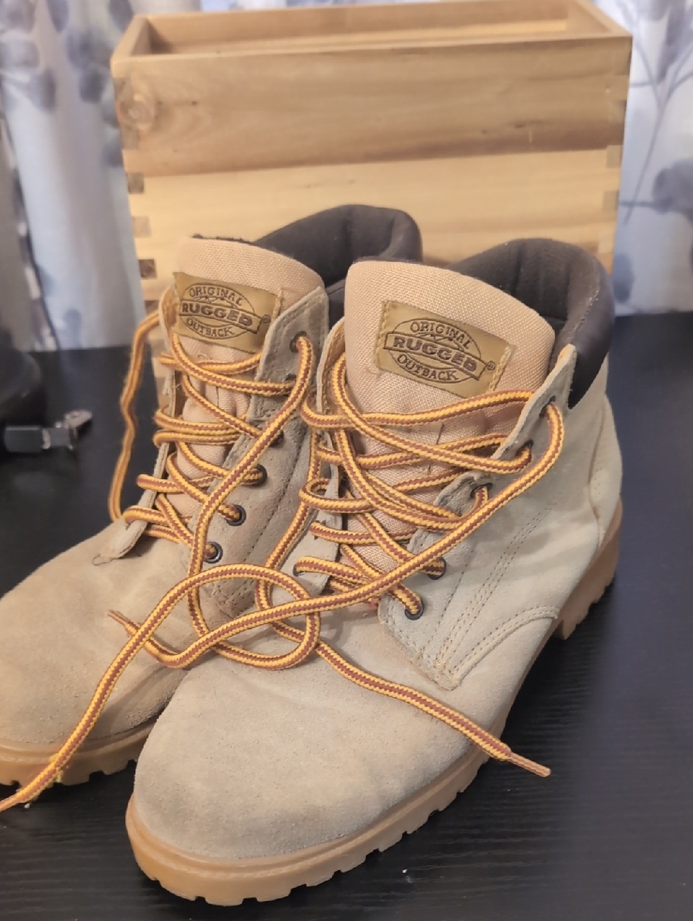 Women's Tan Suede Lace-Up Boots